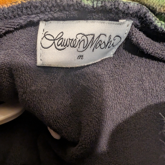 Lauren Moshi Led Zeppelin Black Hoodie with Angel Tie-Dye Hood Crystal Embel - Picture 7 of 7